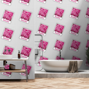 Papier Peint Élégant Motif de fleurs d'Hydrangée rose personnal