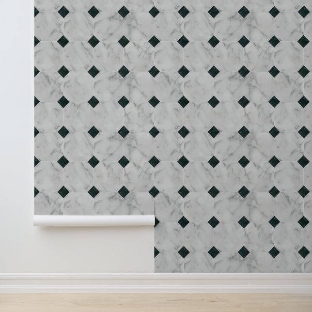 Papier Peint Élégant Motif en marbre gris géométrique (Application)