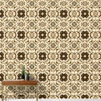 Elégant Motif sépia arabesque kaléidoscope