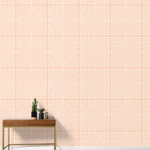 Papier Peint Elégant Peachy Pink Géométrique Motif