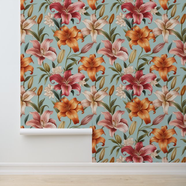 Papier Peint Élégant peaux et bâton de fleurs botaniques (Application)