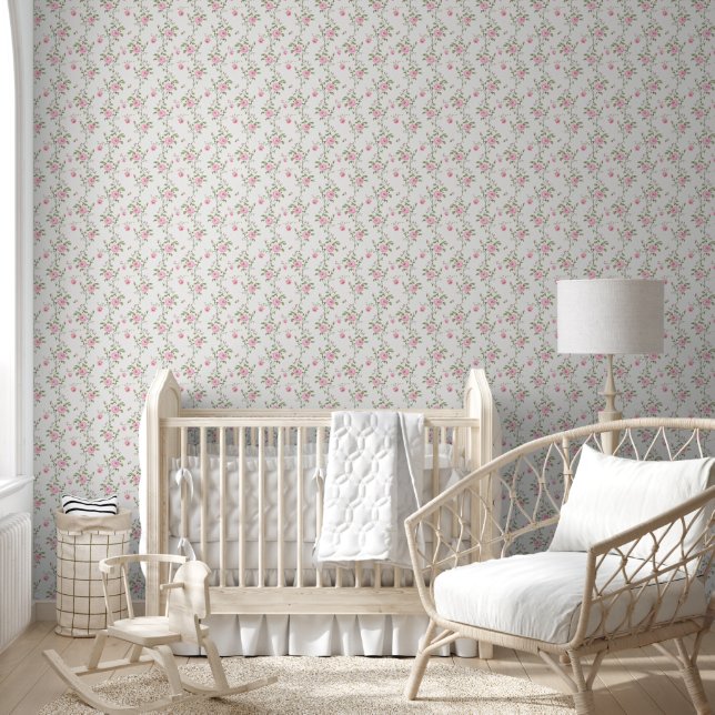 Papier Peint Élégant rose Roses Fleurs Motif (Enfants)