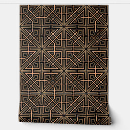 Papier Peint Élégant style Retro Géométrique Classo Brown