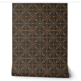 Papier Peint Élégant style Retro Géométrique Classo Brown