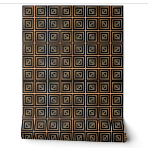 Papier Peint Élégant style Retro Géométrique Classo Brown