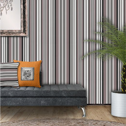 Papier Peint Elégant Tons Terre Brown Savannah Stripes Motif
