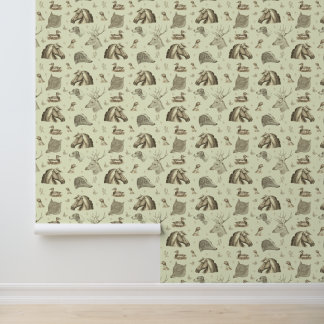 Papier Peint Elegant Vintage Horse English Country Hunting