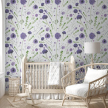 Elégante couleur violet aquarelle Floral