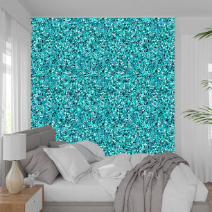 Papier Peint Elégante fille Turquoise Parties scintillant Textu