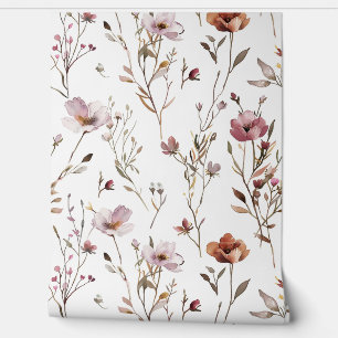 Papier Peint Élégante fleur de couleur de l'eau