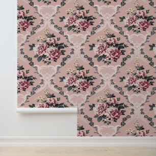 Papier Peint Élégantes Roses Roses Fines