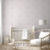 Elephant Animal Pink Line Art Baby Room