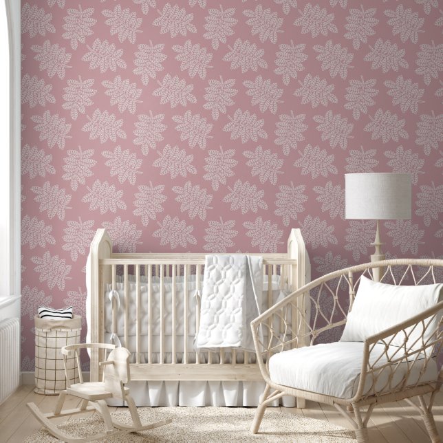 Papier Peint Embroidered Botanicals - pink (Enfants)