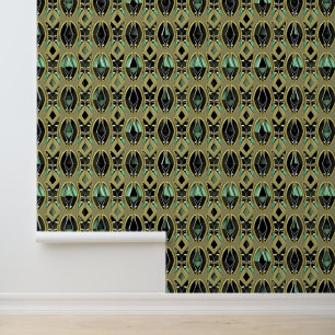 Papier Peint Emerald & Gold Art Déco