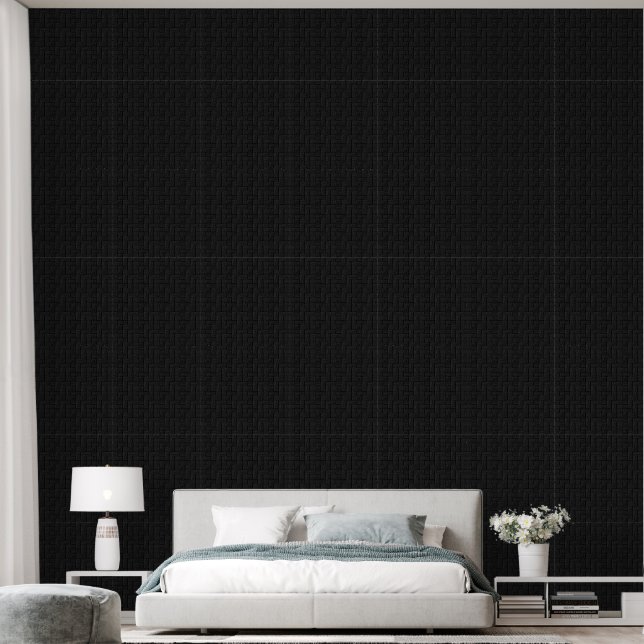 Papier peint en bois noir (Chambre à coucher)