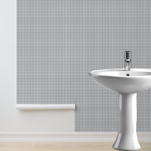 Papier Peint En vichy gris et blanc chèques Plaid