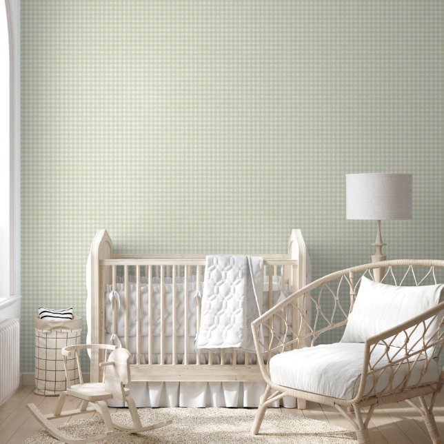 Papier Peint en vichy Oliva White (Enfants)