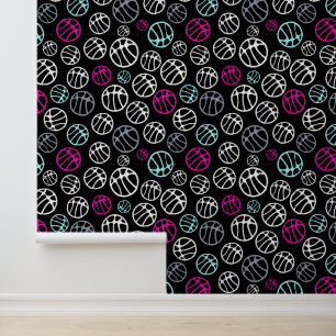 Papier Peint Enfants Motifs de basket-ball Abstraits