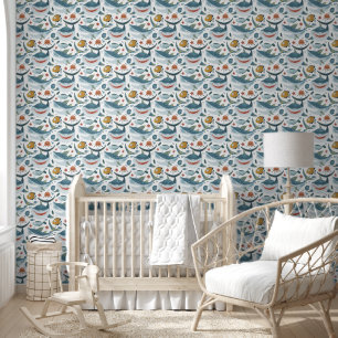 Papier Peint Enfants motifs de requins cool sous l'océan