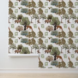 Papier Peint Enfants unisex mignons Animaux des bois