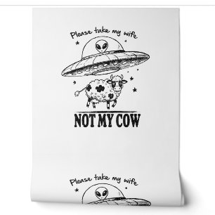 Papier Peint Enlèvement Alien, Pas Ma Vache Pour Les Agriculteu