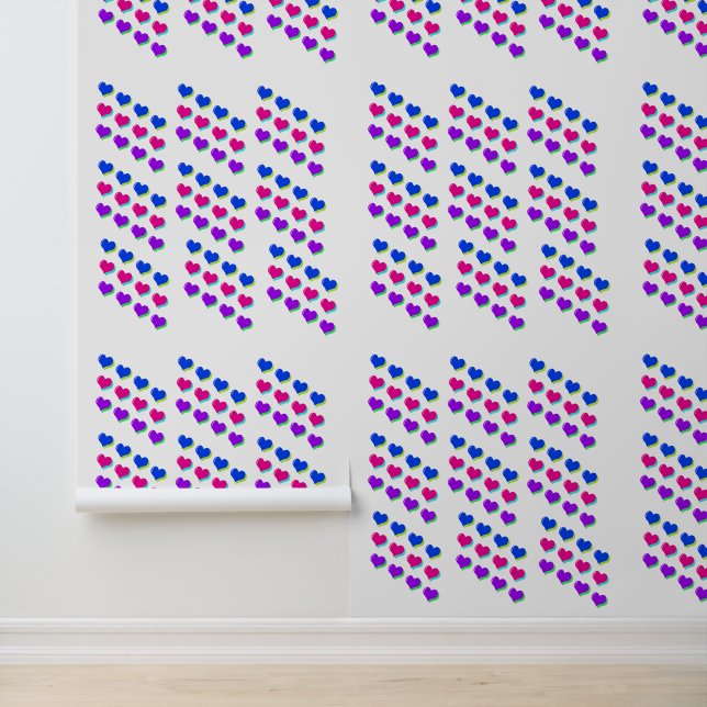 Papier Peint Epic Fun Neon Hearts Amusants 80 Style (Application)