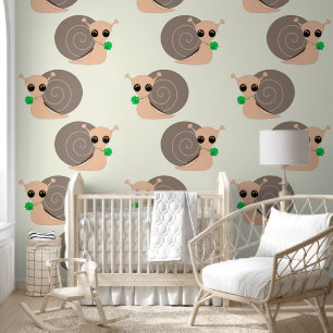 Papier Peint Escargot mignon avec Clover