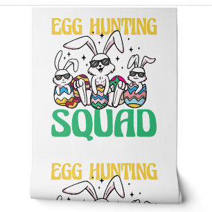Papier Peint Escouade de chasse aux oeufs Pâques amusant enfant