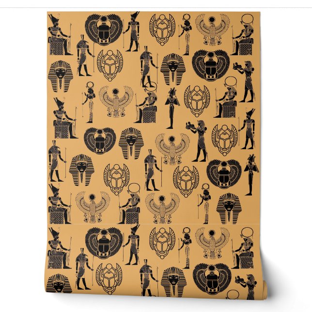 Papier Peint Eternal Sands: Egyptian Antique Elegance for Time (Déroulement)