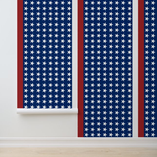 Papier Peint Étoiles et rayures patriotiques (Application)