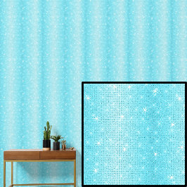 Papier Peint Etoiles étincelantes bleu Aqua Mid foncé