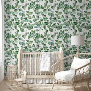 Papier Peint Eucalyptus vert Vin motif