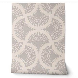 Papier Peint Éventail solaire géométrique boho texturé - Ardois