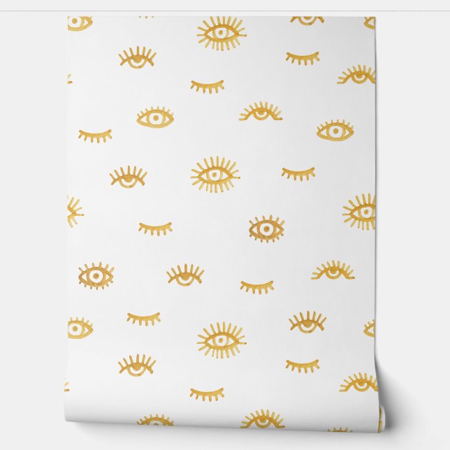 Papier Peint Evil Eye Golden Wallpaper (Déroulement)