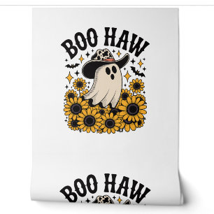 Papier Peint Fantôme de vache de l'Ouest d'Halloween Boo Haw