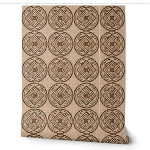Papier Peint Faux Tiles Mosaïque Ornements Vintages