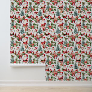 Papier Peint Festif Noël Mélange de vacances carrelé