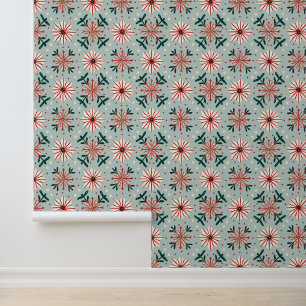 Papier Peint Festif Nordic Snowflower : Moderne scandinave