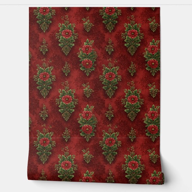 Papier Peint Festive Damask  (Déroulement)