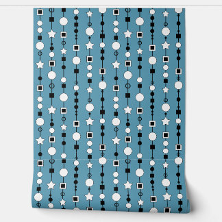 Papier Peint Festive pattern with string beads and jewelry star