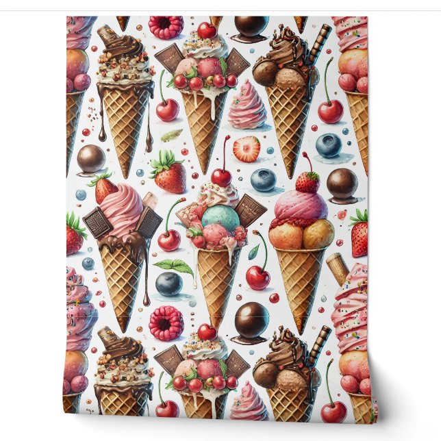 Papier Peint Fête du Parlateur de crème glacée (Déroulement)
