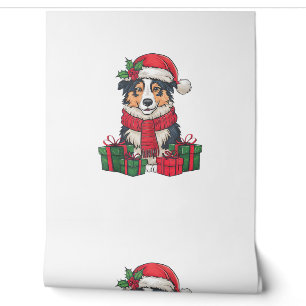 Papier Peint Fêtes de Noël du chien berger australien