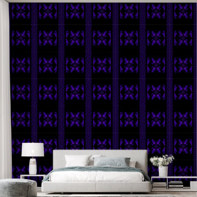 Papier Peint Feu Lotus Deep Purple 2 (Chambre à coucher)