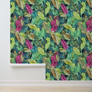 Papier Peint Feuillage de feuille de jungle verdure nature trop