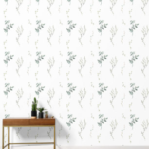 Papier Peint Feuillage vert minimaliste