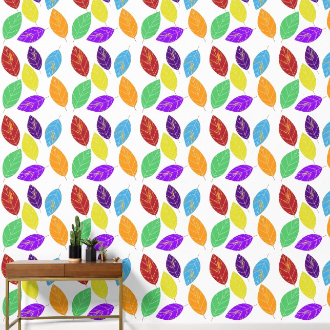 Papier Peint Feuilles d'automne Whimsical Flying (Couloir)
