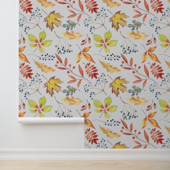 Papier Peint Feuilles et baies d'automne (Application)