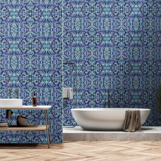 Papier Peint Feuilles mélangés rustiques modernes3 (Salle de bain)