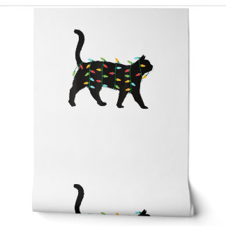 Papier Peint Feux de Noël de chat Cadeau de Noël pour Amour ani