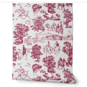 Papier Peint Fierté et préjugé Chevaux Toile Burgundy Grey